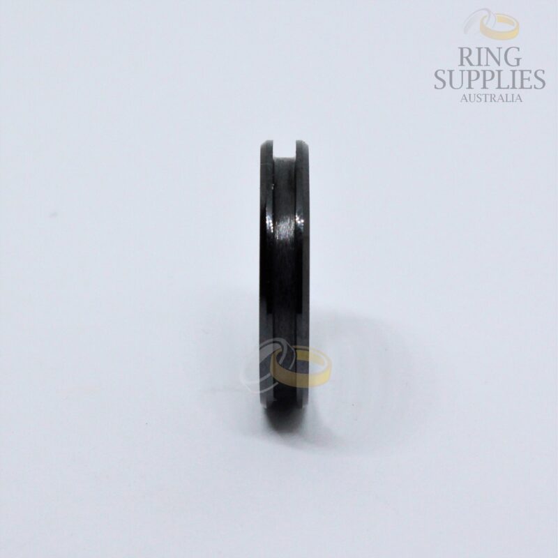 4mm black ceramic ring blanks with 2mm channel groove