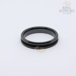 4mm black ceramic ring blanks with 2mm channel groove