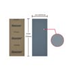 Wet and dry sandpaper sheet dimension and abrasive-surface diagram