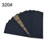 320-grit sandpaper sheets fanned out