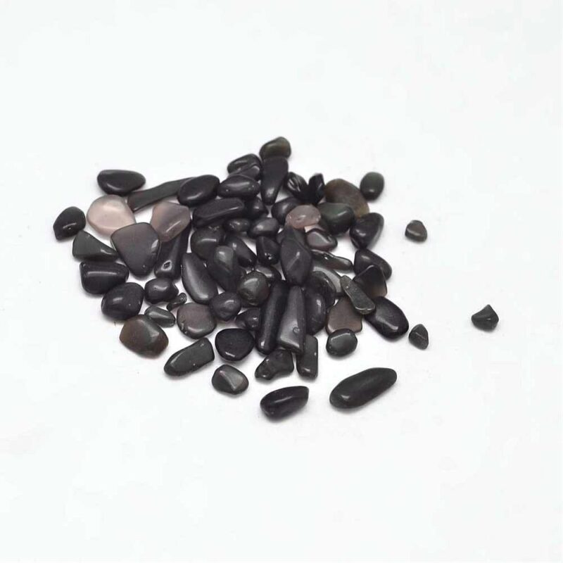 Natural Black Obsidian Gemstone Chips
