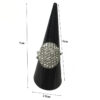 Black Acrylic Ring Display Fingers