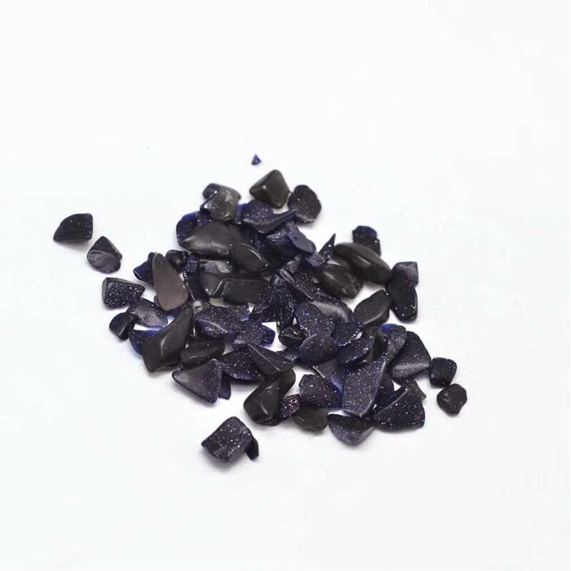 Synthetic Blue Goldstone Gemstone Chips