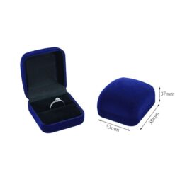 Blue Velvet Ring Box