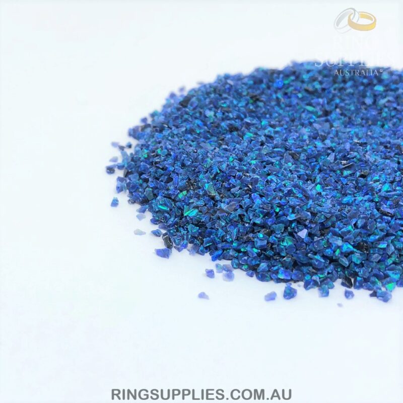 Ocean Blue Crushed Opal Chips
