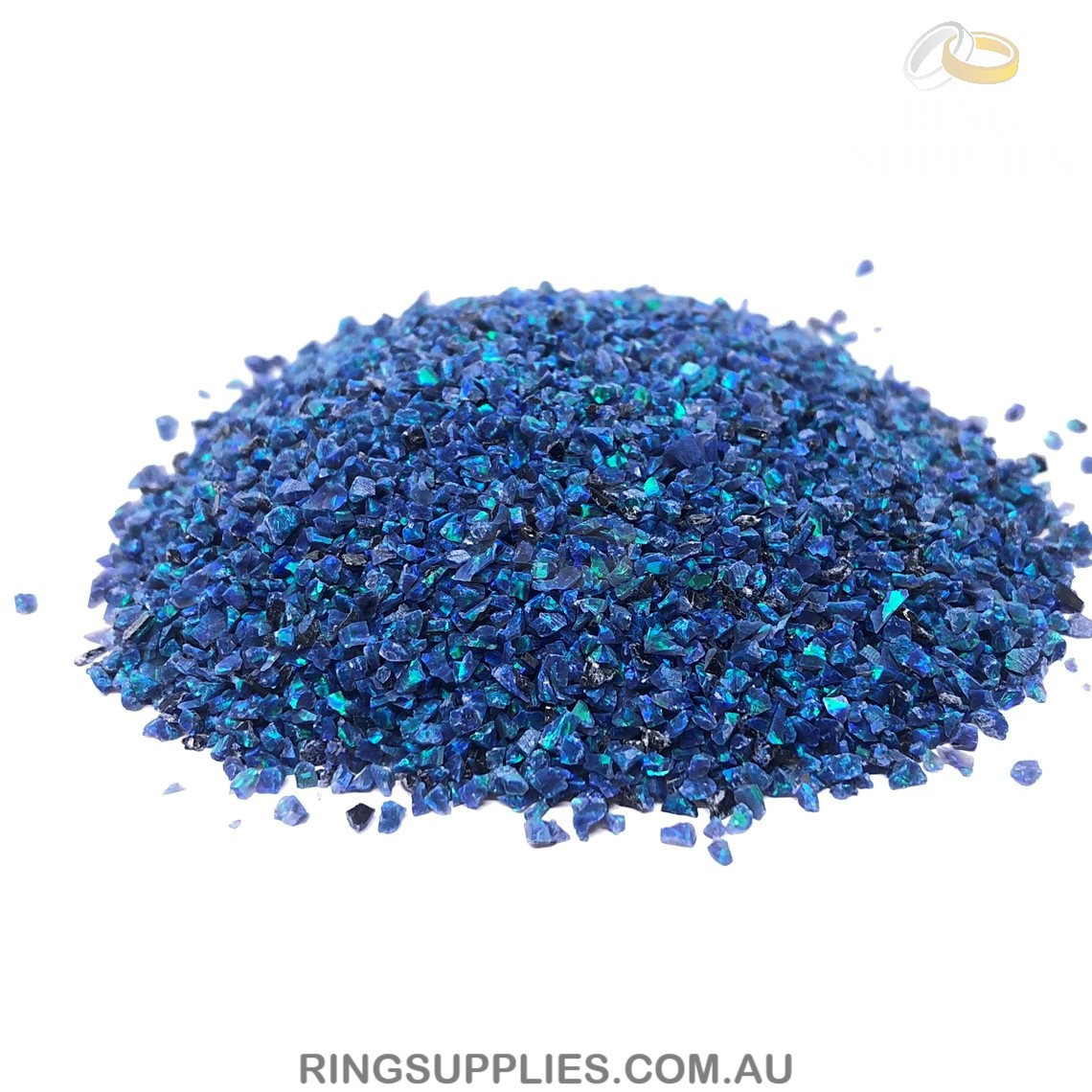 Ocean Blue Crushed Opal Chips