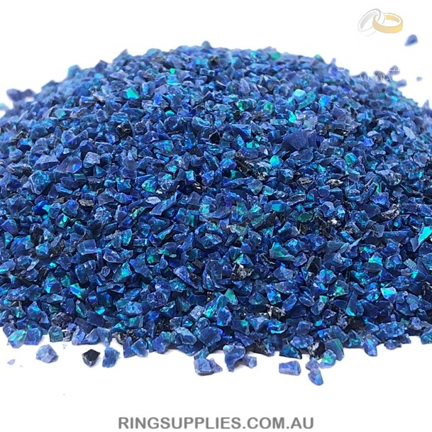 Ocean Blue Crushed Opal Chips