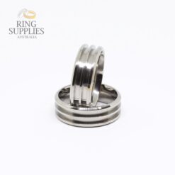 Titanium Double Channel Ring Blank