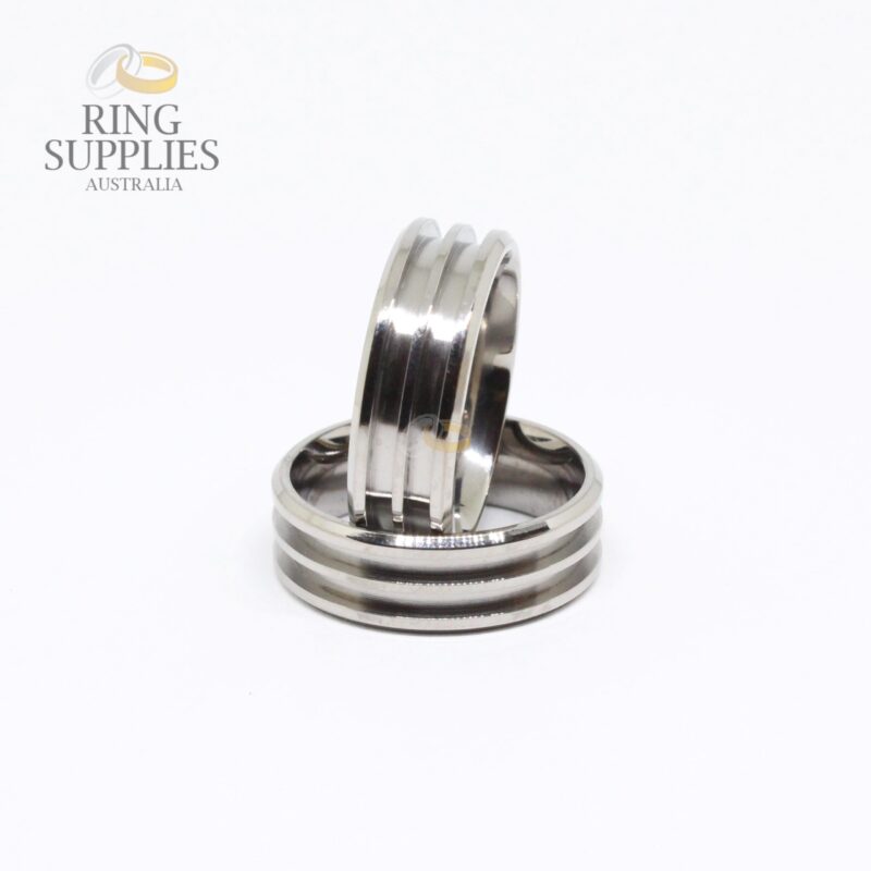 Titanium Double Channel Ring Blank