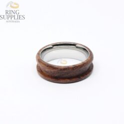 Rosewood ring blank with stainless steel core