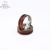 Rosewood ring blank with stainless steel core