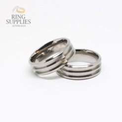 Titanium Double Channel Ring Blank