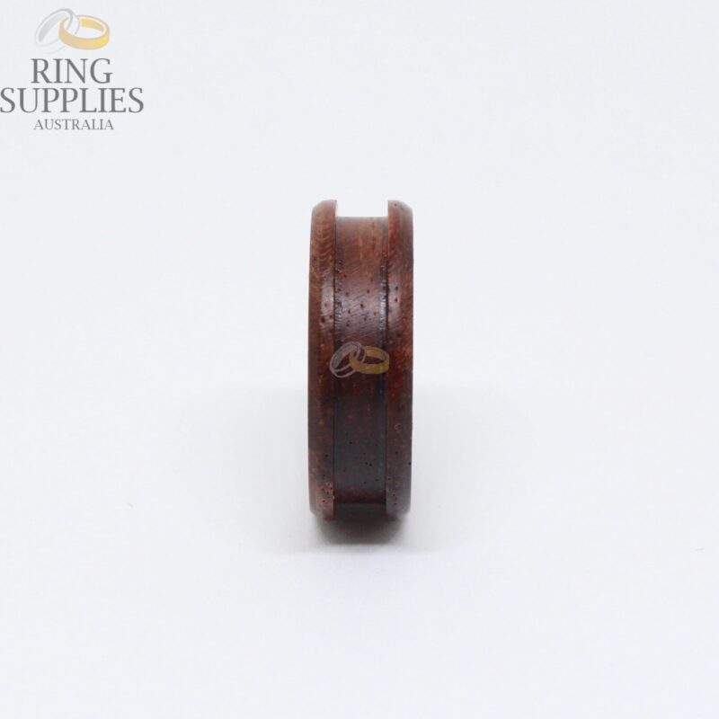 Rosewood ring blank with stainless steel core
