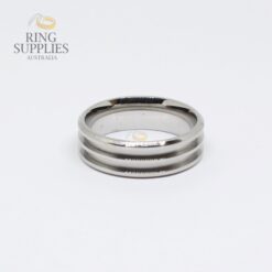 Double Channel Stainless Steel Ring Blank