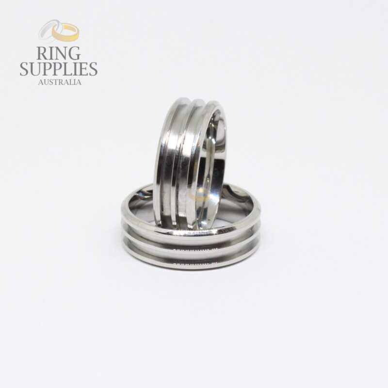 Double Channel Stainless Steel Ring Blank
