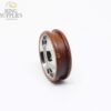 Rosewood ring blank with stainless steel core