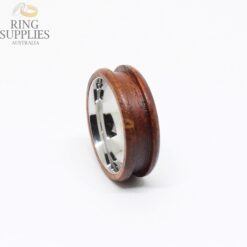 Rosewood ring blank with stainless steel core