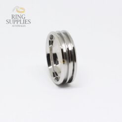 Double Channel Stainless Steel Ring Blank