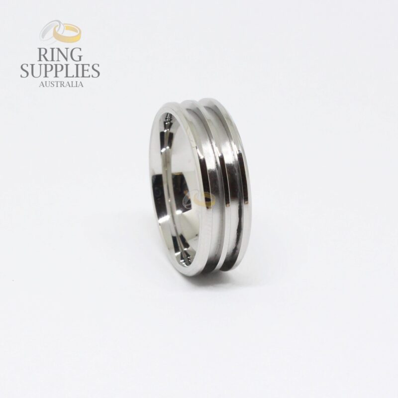 Double Channel Stainless Steel Ring Blank
