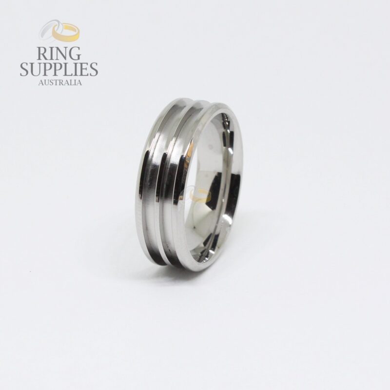Double Channel Stainless Steel Ring Blank