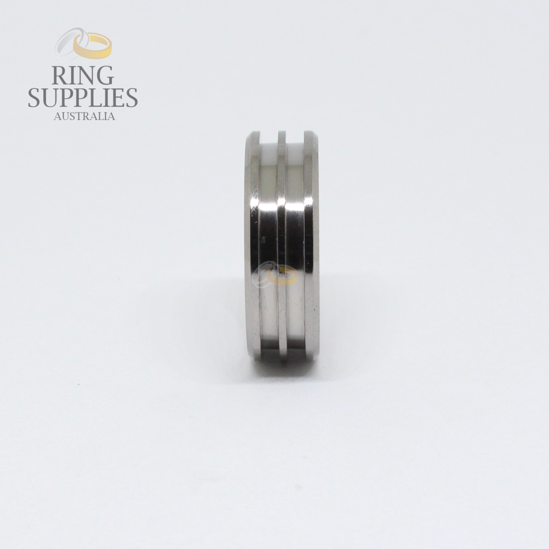 Titanium Double Channel Ring Blank