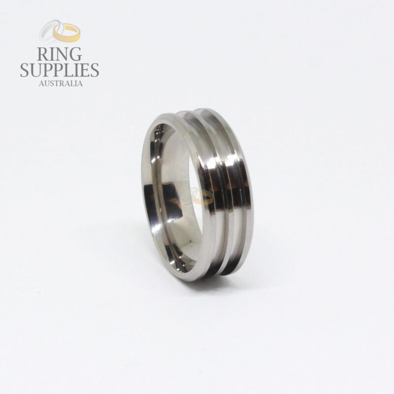 Titanium Double Channel Ring Blank