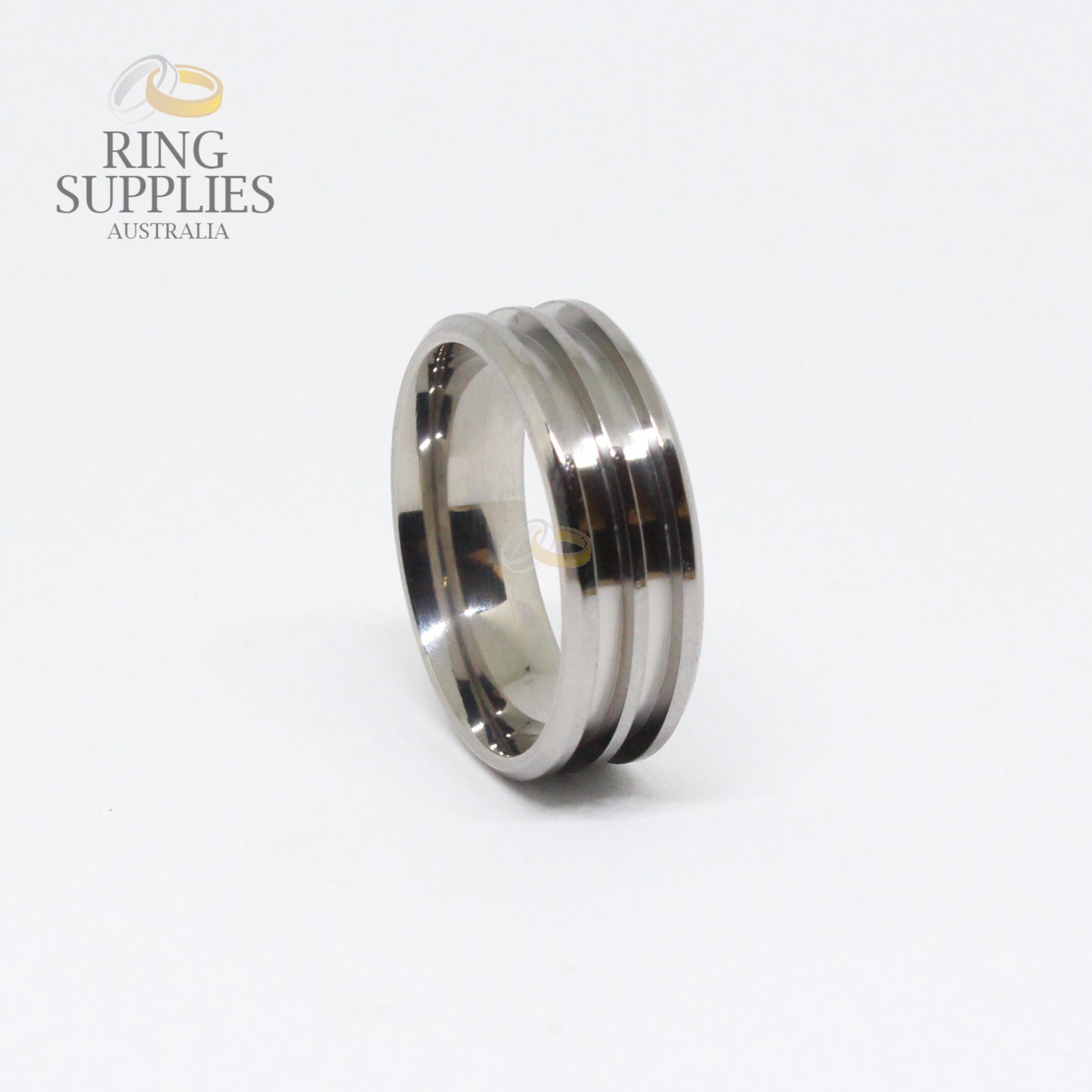 Titanium Double Channel Ring Blank
