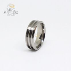 Titanium Double Channel Ring Blank