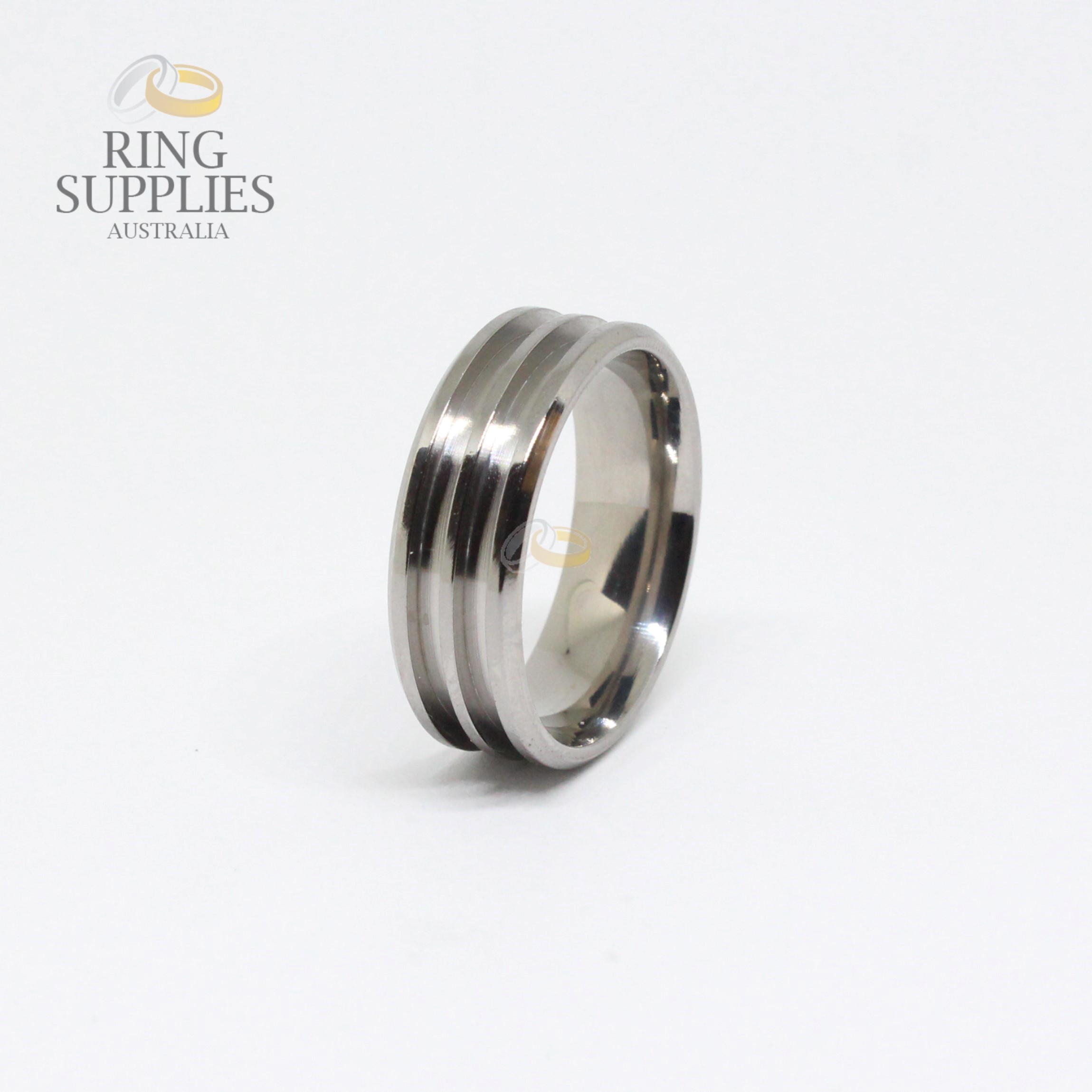 Titanium Double Channel Ring Blank
