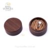Round Walnut Ring Presentation Box