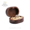 Walnut Oval ring presentation box