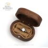 Walnut Oval ring presentation box