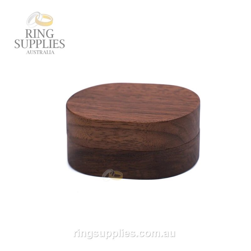 Walnut Oval ring presentation box