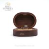 Walnut Oval ring presentation box