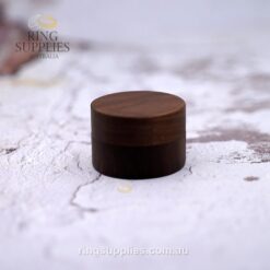 Round Walnut Ring Presentation Box
