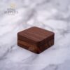 Square Walnut Ring Presentation Box