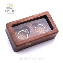 Walnut ring presentation box with window
