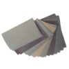Wet and dry sandpaper sheets showing a range of grit grades