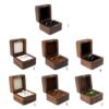 Walnut ring box cushion and ring-holder configuration examples