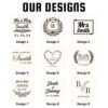 Ring box engraving design examples numbered 1 to 9