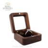 Walnut Ring Box With Window