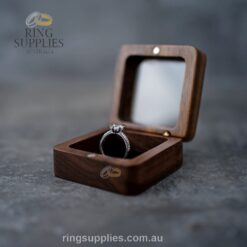 Walnut Ring Box With Window