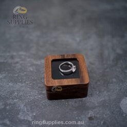 Walnut Ring Box With Window