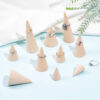 10pc wooden ring display cones