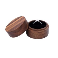 Black Round Ring Box