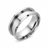 4mm stainless steel ring blank with 2mm channel