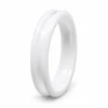 4mm white ceramic ring blank or core with 2mm inlay channel