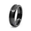 6mm black ceramic ring blank or core with 3mm inlay channel