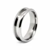 6mm titanium ring blank with 3mm inlay channel