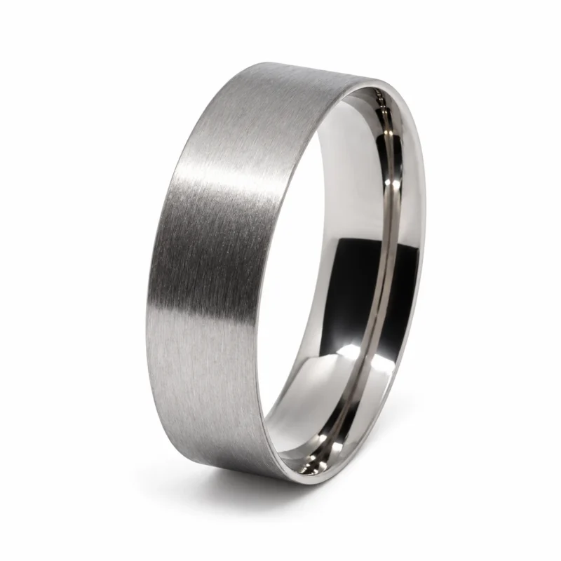 6mm titanium ring core, comfort fit